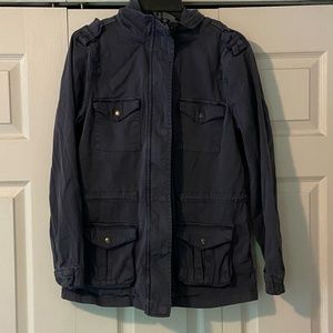 Military style navy colored jacket